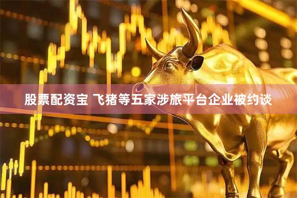股票配资宝 飞猪等五家涉旅平台企业被约谈