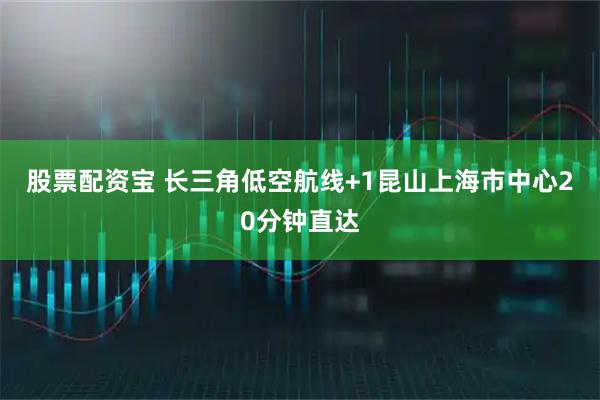 股票配资宝 长三角低空航线+1昆山上海市中心20分钟直达